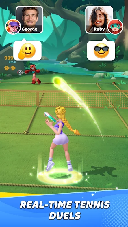 A colorful match in Extreme Tennis